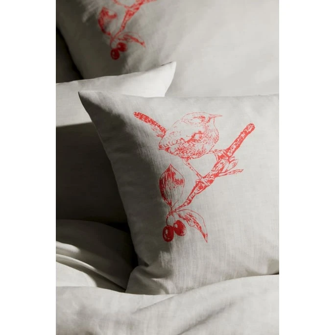 Elegante Zaunkönig Bettwäsche-Set Aus Halbleinen - 135x200 / 40x80 Cm - Kreide-koralle 7 Elegante Zaunkönig Bettwäsche-Set Aus Halbleinen - 135x200 / 40x80 Cm - Kreide-koralle – Bild 5