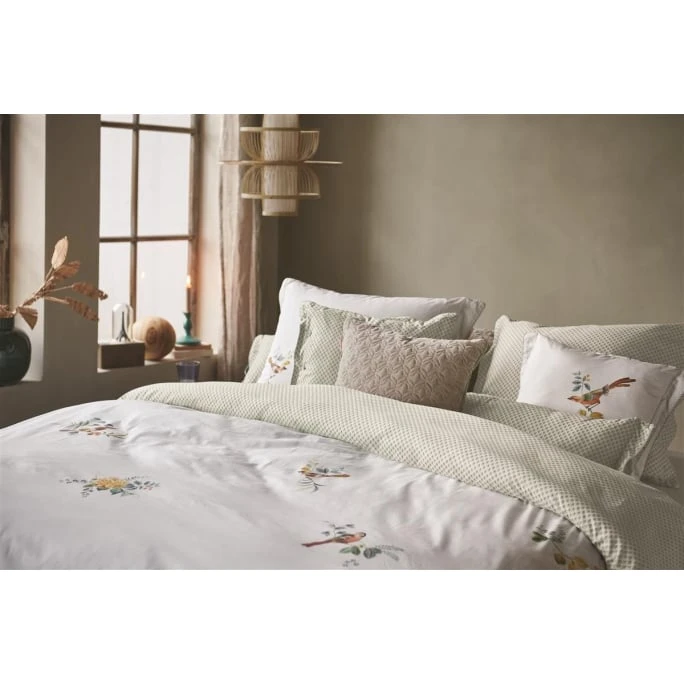 Pip Studio Little Birds Bettwäsche-Set Aus Baumwoll-Perkal - 155x220 / 80x80 Cm - Weiß 5 Pip Studio Little Birds Bettwäsche-Set Aus Baumwoll-Perkal - 155x220 / 80x80 Cm - Weiß – Bild 3