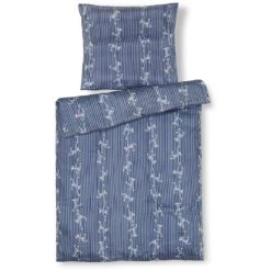 Kay Bojesen Babies Affe Baby Bettwäsche-Set Aus Baumwollsatin - 70x100 / 40x45 Cm - Blau