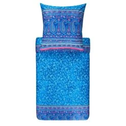 Bassetti COMO Bettwäsche-Set - 135x200 / 80x80 Cm - B1 - Blau