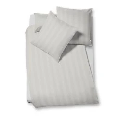 Fleuresse Jade Bettwäsche-Garnitur Damast - 135x200 / 80x80 Cm - Grey