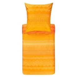 Bassetti BRUNELLESCHI Bettwäsche-Set - 135x200 / 80x80 Cm - O2 - Mandarine
