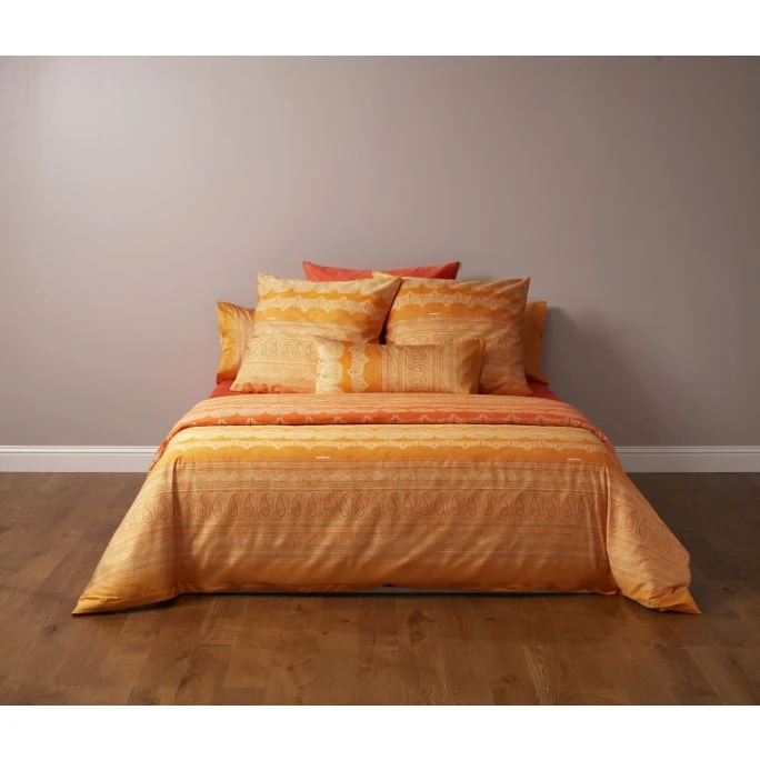 Bassetti BRUNELLESCHI Bettwäsche-Set - 135x200 / 80x80 Cm - O2 - Mandarine 4 Bassetti BRUNELLESCHI Bettwäsche-Set - 135x200 / 80x80 Cm - O2 - Mandarine – Bild 2