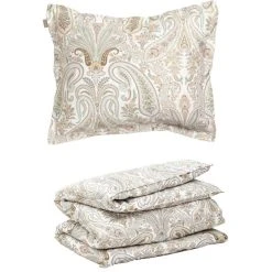 GANT KEY WEST PAISLEY Bettwäsche-Set - 155x220 / 80x80 Cm - Putty
