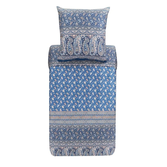 Bassetti IMPERIA Bettwäsche-Set Aus Baumwollsatin - 135x200 / 80x80 Cm - B1-blau 3 Bassetti IMPERIA Bettwäsche-Set Aus Baumwollsatin - 135x200 / 80x80 Cm - B1-blau