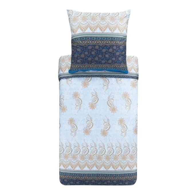 Bassetti ORISTANO Bettwäsche-Set Aus Baumwollsatin - 135x200 / 80x80 Cm - B1-blau 3 Bassetti ORISTANO Bettwäsche-Set Aus Baumwollsatin - 135x200 / 80x80 Cm - B1-blau