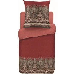 Bassetti SABBIONETA Bettwäsche-Set Aus Baumwollsatin - 135x200 / 80x80 Cm - R1-rot