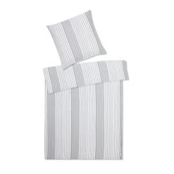 Elegante Spirit Bettwäsche Aus Halbleinen - 200x220 / 2x40x80 Cm - Steingrau