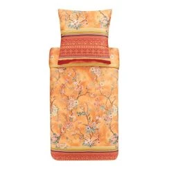 Bassetti PALLANZA Bettwäsche-Set Aus Baumwollsatin - 135x200 / 80x80 Cm - O1-orange