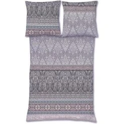 Fleuresse Modern Classic Bettwäsche-Set Aus Mako Satin - 155x200 / 80x80 Cm - Dusty Grey