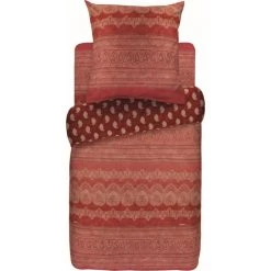 Bassetti CARRARA Bettwäsche-Set Aus Baumwollsatin - 135x200 / 80x80 Cm - R1-bordeaux