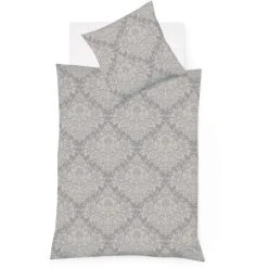 Fleuresse Lech Bettwäsche-Set Aus Flanell - 135x200 / 80x80 Cm - Grau