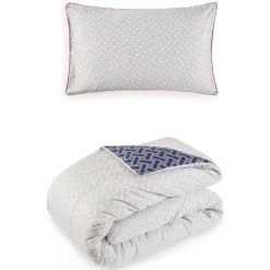 Tommy Hilfiger Flag Monogram Bettwäsche-Garnitur - 135x200 / 80x80 Cm - Grey