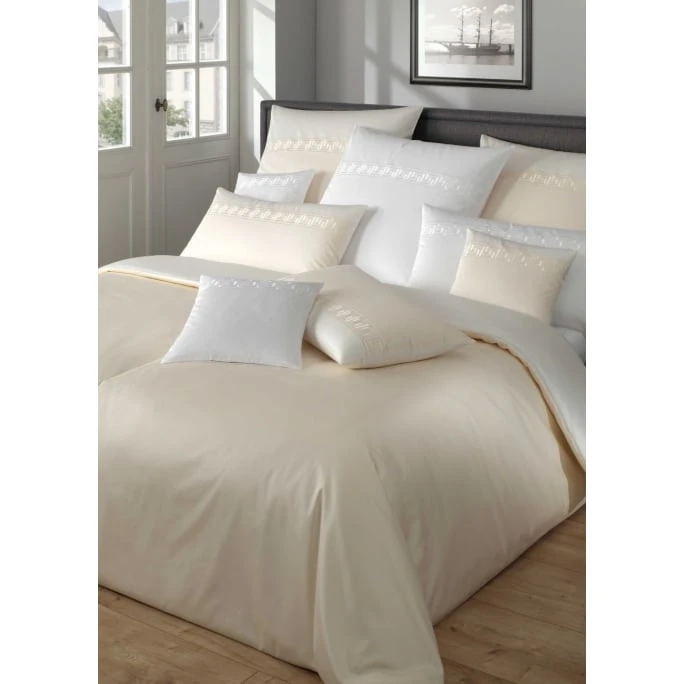 Elegante El Greco Bettwäsche Aus Mako-Satin - 155x220 / 80x80 Cm - Weiß 3 Elegante El Greco Bettwäsche Aus Mako-Satin - 155x220 / 80x80 Cm - Weiß
