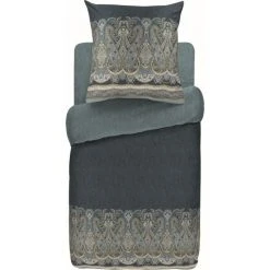 Bassetti SABBIONETA Bettwäsche-Set Aus Baumwollsatin - 155x220 / 80x80 Cm - B1-blau