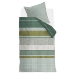 Beddinghouse Webbing Bettwäsche-Set - 135x200 / 80x80 Cm - Grau Grün