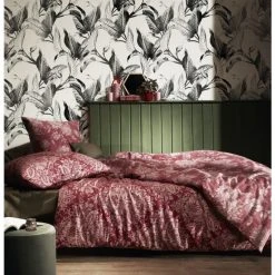 Fleuresse Lech Bettwäsche-Set Aus Flanell - 155x200 / 80x80 Cm - Rot -Moooi Shop unnamed file 2092