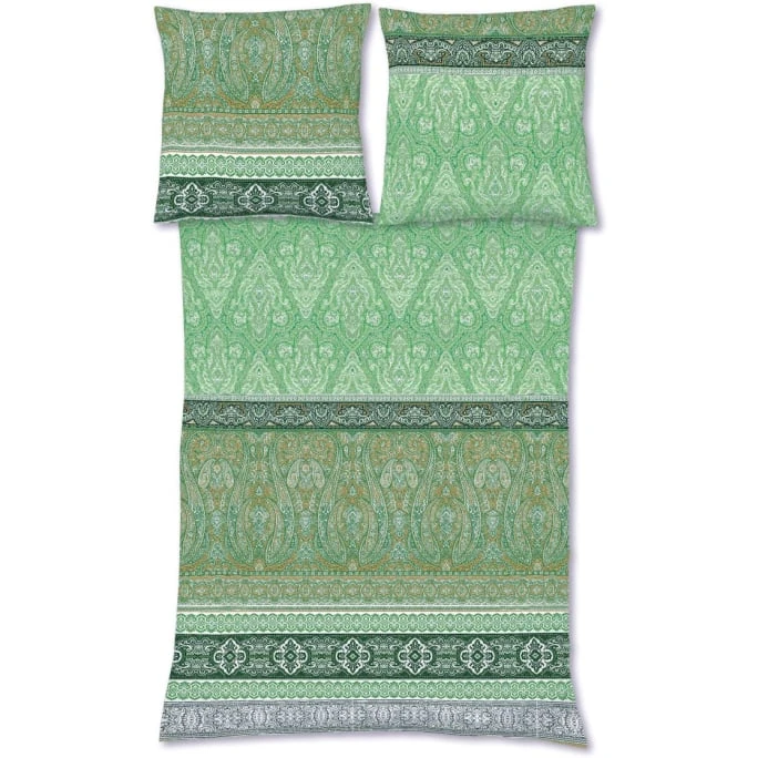 Fleuresse Modern Classic Bettwäsche-Set Aus Mako Satin - 135x200 / 80x80 Cm - Herbs 3 Fleuresse Modern Classic Bettwäsche-Set Aus Mako Satin - 135x200 / 80x80 Cm - Herbs