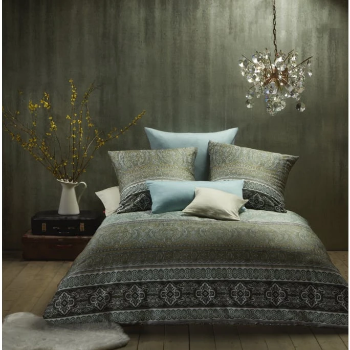 Fleuresse Modern Classic Bettwäsche-Set Aus Mako Satin - 135x200 / 80x80 Cm - Herbs 4 Fleuresse Modern Classic Bettwäsche-Set Aus Mako Satin - 135x200 / 80x80 Cm - Herbs – Bild 2