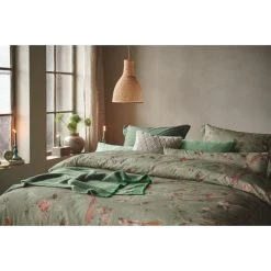 Pip Studio Good Nightingale Bettwäsche-Set Aus Baumwoll-Perkal - 200x200 / 2x80x80 Cm - Hellgrün -Moooi Shop unnamed file 2110