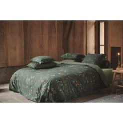 Pip Studio Kawai Flower Bettwäsche-Set Aus Baumwoll-Perkal - 155x220 / 80x80 Cm - Dunkelgrün -Moooi Shop unnamed file 2118
