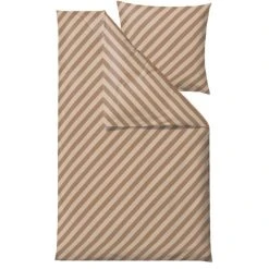 Södahl Diagonal Bio Bettwäsche-Set - 135x200 / 80x80 Cm - Camel