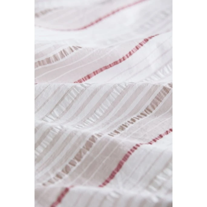 Elegante Shady Seersucker-Bettwäsche - 135x200 / 80x80 Cm - Rouge 4 Elegante Shady Seersucker-Bettwäsche - 135x200 / 80x80 Cm - Rouge – Bild 2