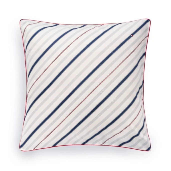 Tommy Hilfiger CLUB STRIPES Satin-Bettwäsche-Set - 155x220 / 80x80 Cm - Navy 4 Tommy Hilfiger CLUB STRIPES Satin-Bettwäsche-Set - 155x220 / 80x80 Cm - Navy – Bild 2