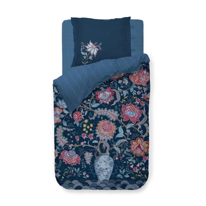Pip Studio Tree Of Life Bettwäsche-Set - 135x200 / 80x80 Cm - Dunkelblau 3 Pip Studio Tree Of Life Bettwäsche-Set - 135x200 / 80x80 Cm - Dunkelblau