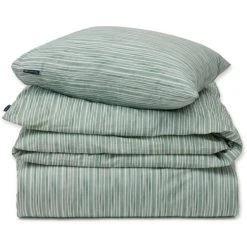 Lexington Striped Popeline Bettwäsche-Set - 155x220 / 80x80 Cm - Green/white