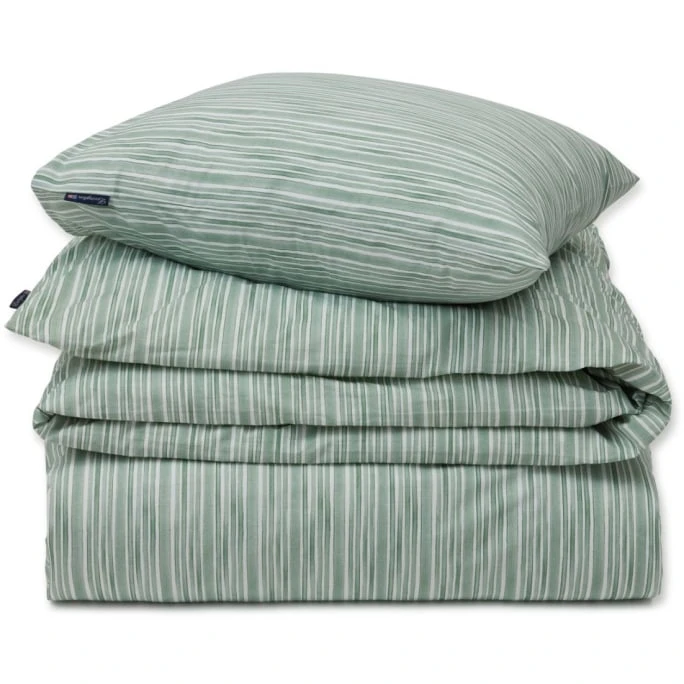 Lexington Striped Popeline Bettwäsche-Set - 155x220 / 80x80 Cm - Green/white 3 Lexington Striped Popeline Bettwäsche-Set - 155x220 / 80x80 Cm - Green/white
