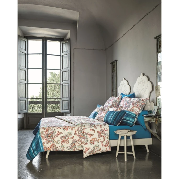 Bassetti TOSCA Bettwäsche-Set - 240x220 / 2x80x80 Cm - B1-azur 4 Bassetti TOSCA Bettwäsche-Set - 240x220 / 2x80x80 Cm - B1-azur – Bild 2