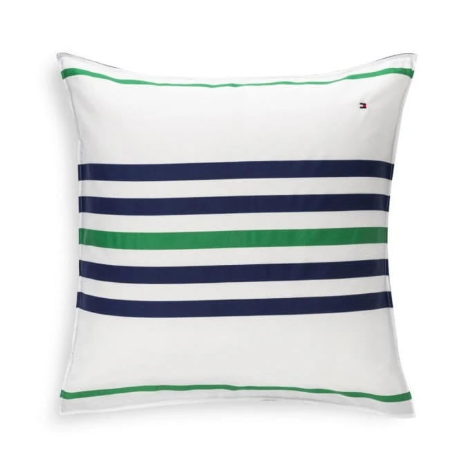 Tommy Hilfiger LINEAR PLAY Satin-/Twill-Bettwäsche-Set - 135x200 / 80x80 Cm - Green 4 Tommy Hilfiger LINEAR PLAY Satin-/Twill-Bettwäsche-Set - 135x200 / 80x80 Cm - Green – Bild 2