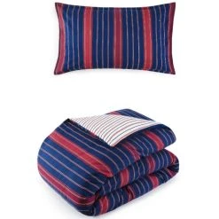 Tommy Hilfiger Blazer Stripes Bettwäsche-Garnitur - 135x200 / 80x80 Cm - Navy