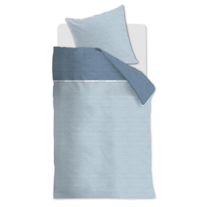 Riviera Maison Rivièra Maison Pleaty Bettwäsche-Set - 155x220 / 80x80 Cm - Blau 3 Riviera Maison Rivièra Maison Pleaty Bettwäsche-Set - 155x220 / 80x80 Cm - Blau