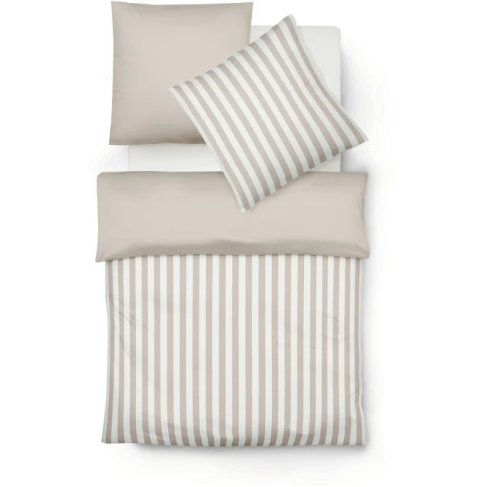 Fleuresse Lech Wendebettwäsche-Set Aus Flanell - 135x200 / 80x80 Cm - Mandel 3 Fleuresse Lech Wendebettwäsche-Set Aus Flanell - 135x200 / 80x80 Cm - Mandel