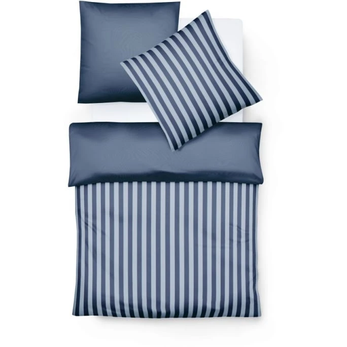 Fleuresse Lech Wendebettwäsche-Set Aus Flanell - 135x200 / 80x80 Cm - Marine 3 Fleuresse Lech Wendebettwäsche-Set Aus Flanell - 135x200 / 80x80 Cm - Marine