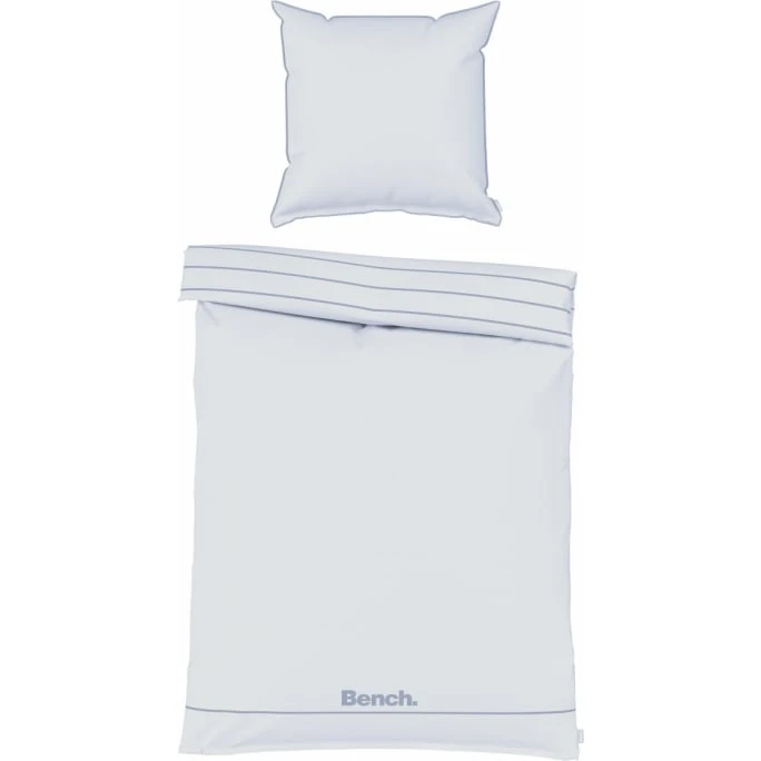 Bench Bettwäsche-Set Gestreift Aus Renforcé-Baumwolle - 135x200 / 80x80 Cm - Grau 3 Bench Bettwäsche-Set Gestreift Aus Renforcé-Baumwolle - 135x200 / 80x80 Cm - Grau