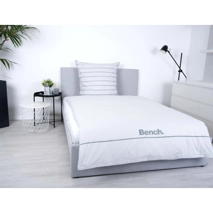 Bench Bettwäsche-Set Gestreift Aus Renforcé-Baumwolle - 135x200 / 80x80 Cm - Grau 5 Bench Bettwäsche-Set Gestreift Aus Renforcé-Baumwolle - 135x200 / 80x80 Cm - Grau – Bild 3