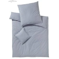 Elegante Classico Perkal-Bettwäsche - 135x200 / 80x80 Cm - Blau