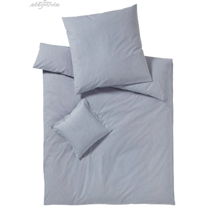 Elegante Classico Perkal-Bettwäsche - 135x200 / 80x80 Cm - Blau 3 Elegante Classico Perkal-Bettwäsche - 135x200 / 80x80 Cm - Blau