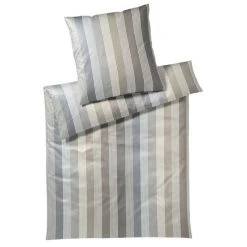 Elegante Brillant Jersey Bettwäsche-Set - 135x200 / 40x80 Cm - Stone