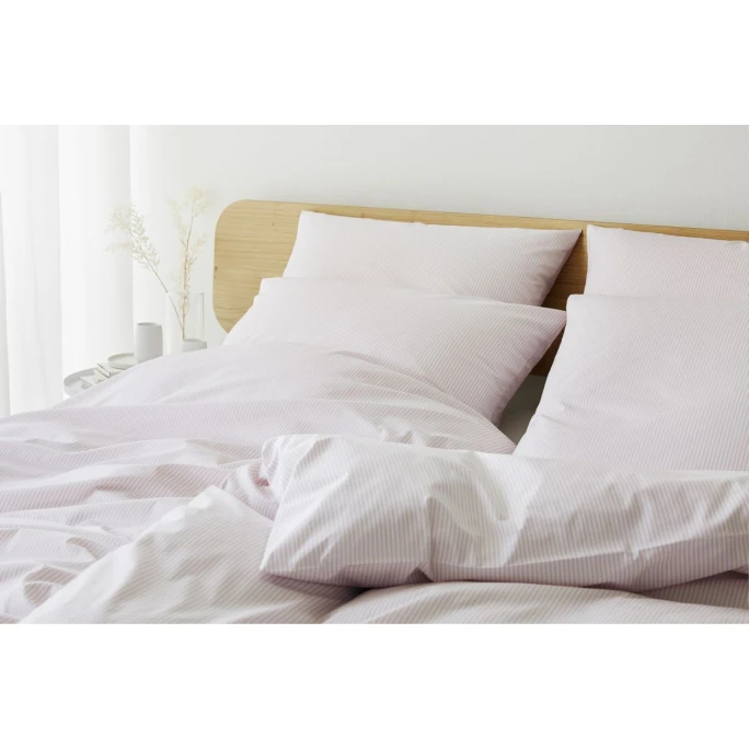 Elegante Classico Perkal Bettwäsche-Set - 135x200 / 80x80 Cm - Puder 4 Elegante Classico Perkal Bettwäsche-Set - 135x200 / 80x80 Cm - Puder – Bild 2