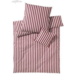 Elegante Lido Perkal-Bettwäsche - 155x220 / 80x80 Cm - Rot