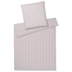 Elegante Lido Perkal-Bettwäsche - 135x200 / 40x80 Cm - Puder