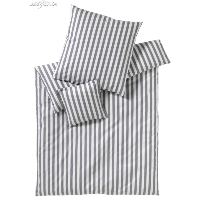 Elegante Lido Bettwäsche Aus Web-Perkal - 155x200 / 80x80 Cm - Silber 3 Elegante Lido Bettwäsche Aus Web-Perkal - 155x200 / 80x80 Cm - Silber