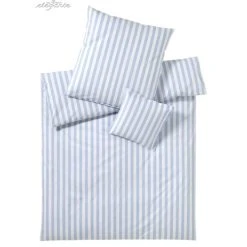 Elegante Lido Bettwäsche Aus Web-Perkal - 155x200 / 80x80 Cm - Hellblau