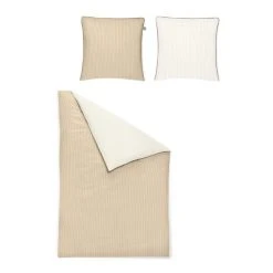 Irisette LINEA 8021 Satin-Bettwäsche - 135x200 / 80x80 Cm - Creme