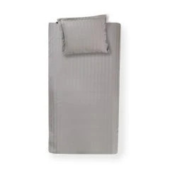 Damai Linea Bettwäsche-Garnitur Aus Satin - 135x200 / 80x80 Cm - Glacier