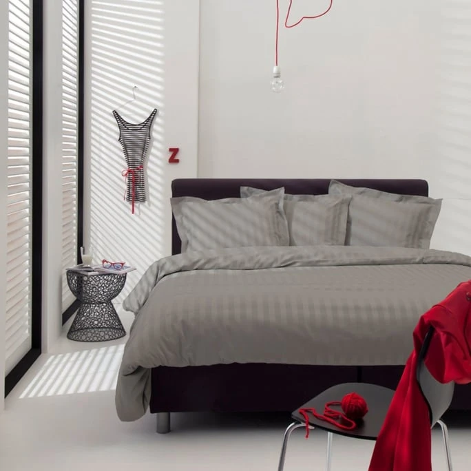 Damai Linea Bettwäsche-Garnitur Aus Satin - 135x200 / 80x80 Cm - Glacier 4 Damai Linea Bettwäsche-Garnitur Aus Satin - 135x200 / 80x80 Cm - Glacier – Bild 2